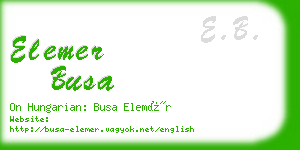 elemer busa business card